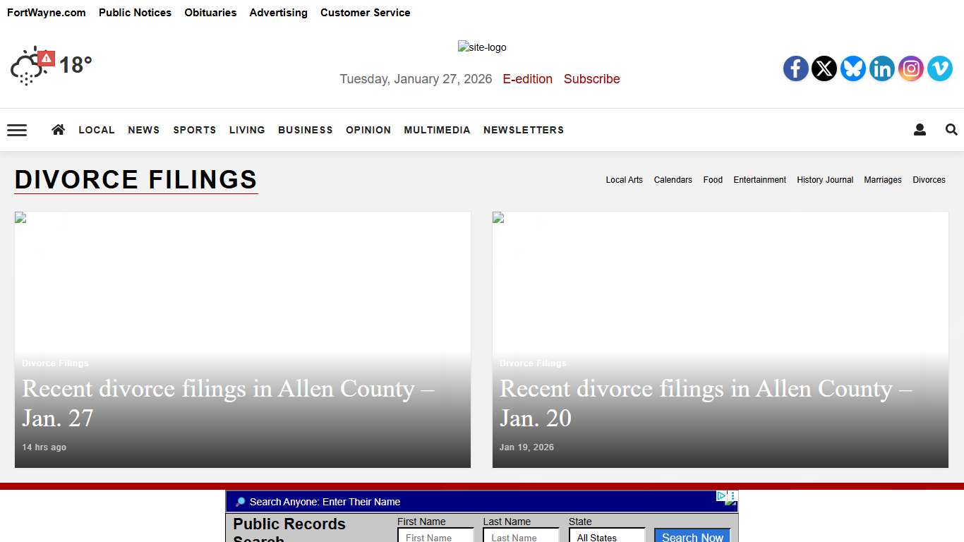 Divorces journalgazette.net